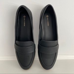 Black Slide On Flats
